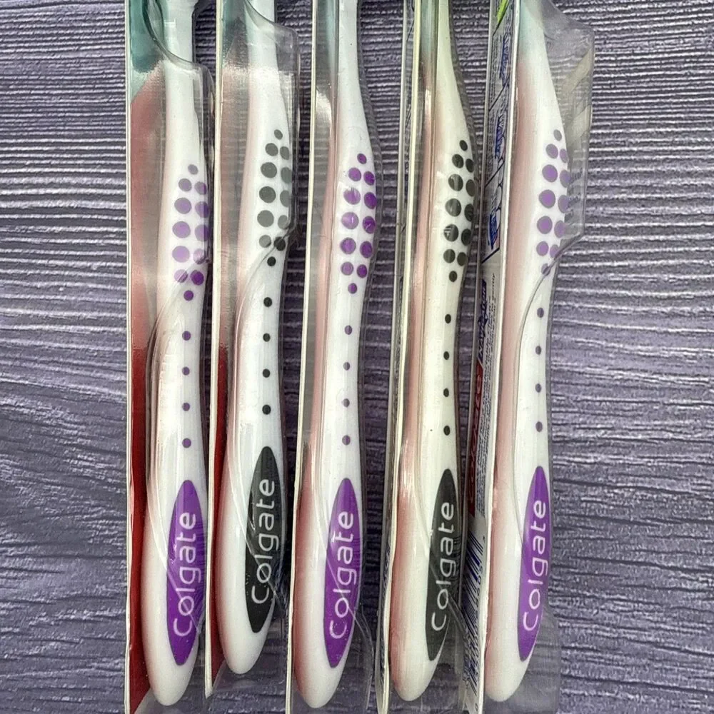 5 LOT VTG Colgate Navigator Cleaning Tip Flexible MEDIUM Toothbrush MEDIUM 80